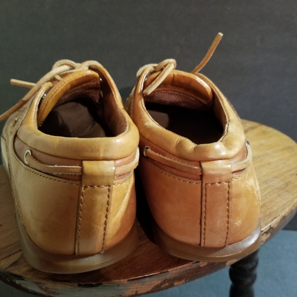 Sebago Dockside Leather Boat Slip On Casual Shoes Rust Tan Sz 7.5 - Picture 6 of 14